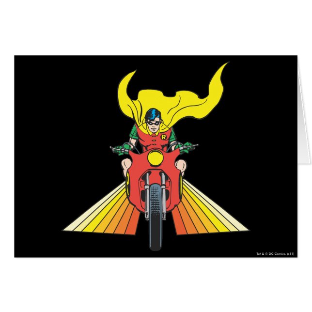 Cartão Robin Rides 2 (Frente Horizontal)