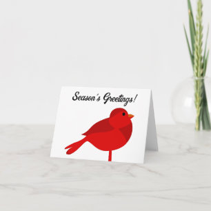 Cartão Robin Rockin', Cardinal Vermelho Bonito Cartoon de