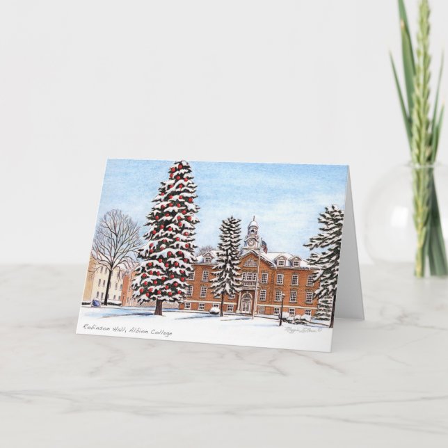 Cartão Robinson Hall, Albion College notecard (Frente)