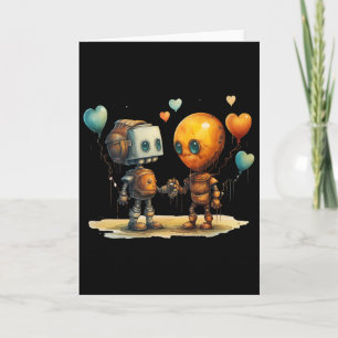 Cartão Robô de Amor do Dia dos Namorados Engraçado e Incr