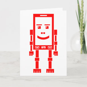 Cartão Robo-phone - Vermelho