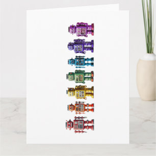 Cartão Robôs arco-íris