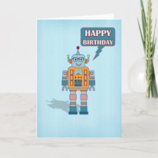 Cartão Robot Birthday Card