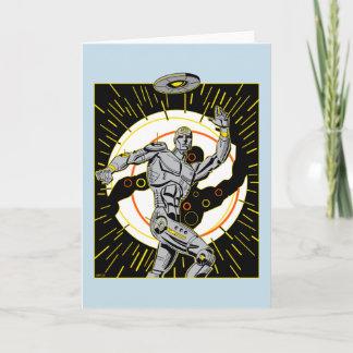 Cartão Robot Disc Golfer