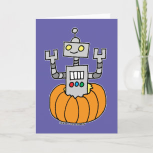 Cartão Robot in Pumpkin