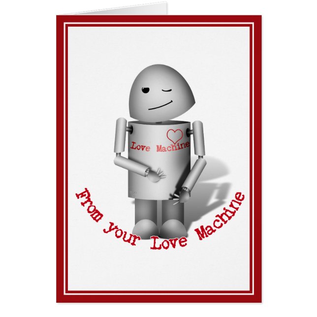 Cartão Robox9 - Da Sua Máquina Do Amor (Frente)