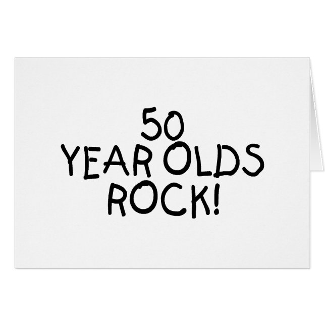Cartão Rocha das pessoas de 50 anos (Frente Horizontal)