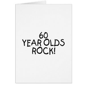 Cartão Rocha das pessoas de 60 anos