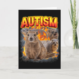Cartão Rocha de Hírax do Autismo Inapropriado Engraçado E
