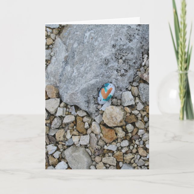 Cartão Rocha do Coração Oculta no Rock (Frente)