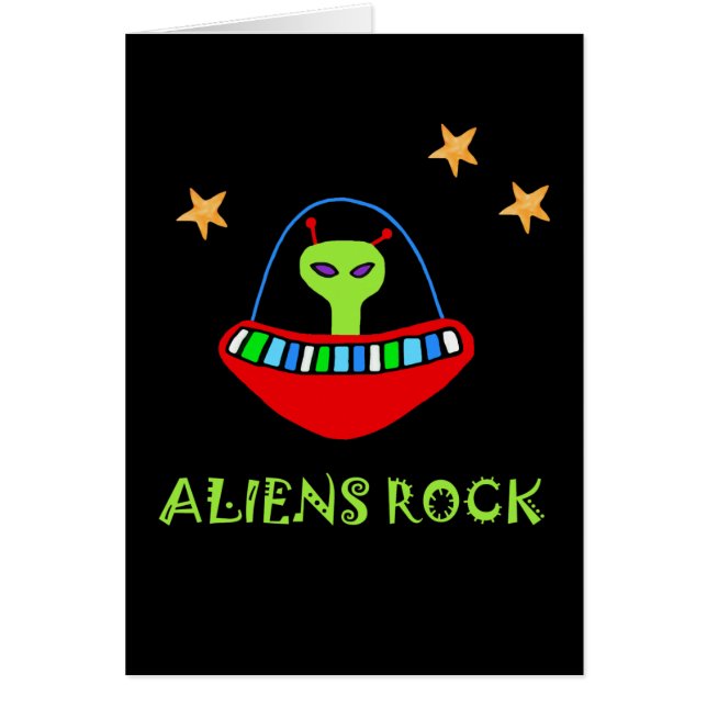 Cartão rocha dos aliens! (Frente)
