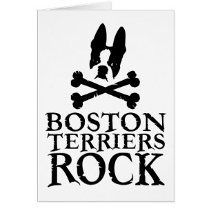 Cartão Rocha oficial Merch dos terrier de Boston