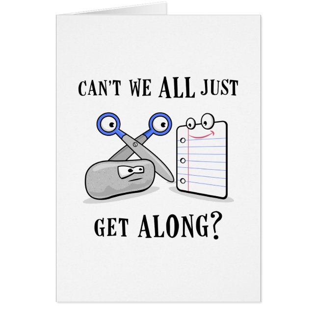 Cartão Rocha-Papel-Tesouras (Frente)