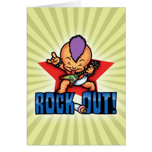 Cartão Rocha para fora!