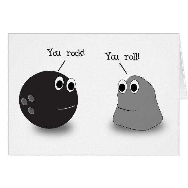 Cartão Rocha & rolo (Frente Horizontal)