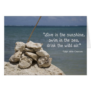 Cartão Rochas na Praia