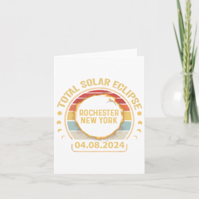 Cartão Rochester New York Ny Total Solar Eclipse Party 20 (Frente)