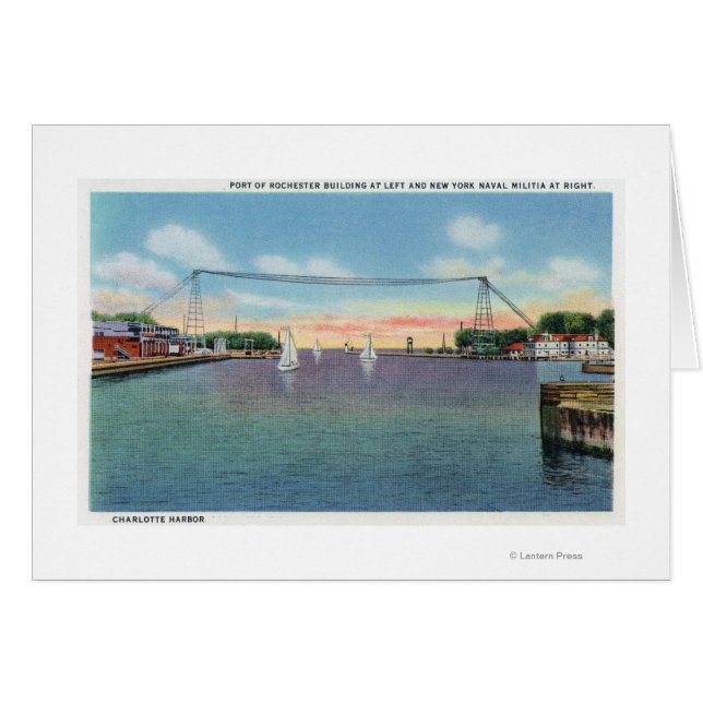 Cartão Rochester Port e NY Naval Militia (Frente Horizontal)
