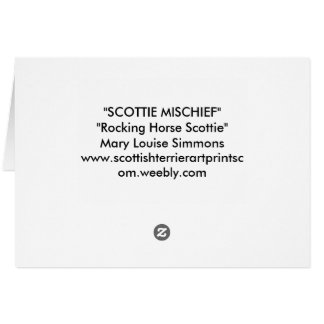 CARTÃO ROCHING HORSE SCOTTITIE