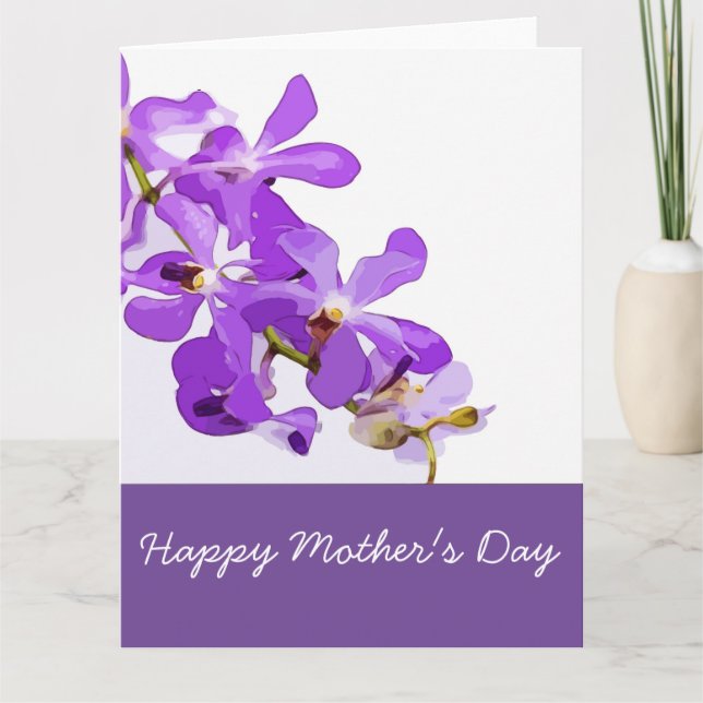 Cartão Rochosas roxas em Dia de as mães (Frente)