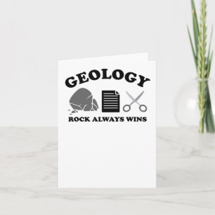 Cartão Rock Always Win - Arma Geológico Engraçado Para Ge