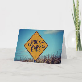 Cartão Rock and Roll and Happy Birthday