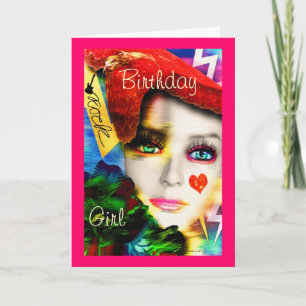 Cartão Rock and Roll Birthday Girl