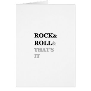 Cartão Rock and Roll E é isso