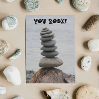 Cartão Rock Art Cairn Dude Birthday