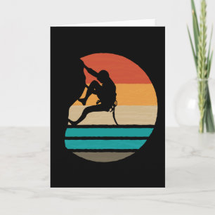 Cartão Rock Climbing Climber Retro