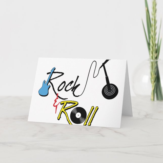 Cartão Rock E Roll (Frente)