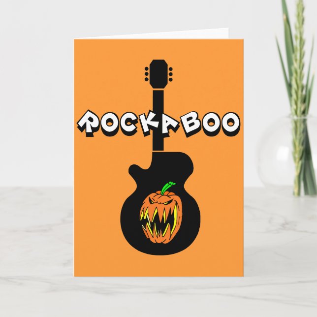 Cartão Rock Halloween engraçado (Frente)
