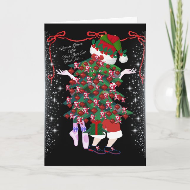 Cartão Rock-in Around The Christmas Tree Greeting Card (Frente)