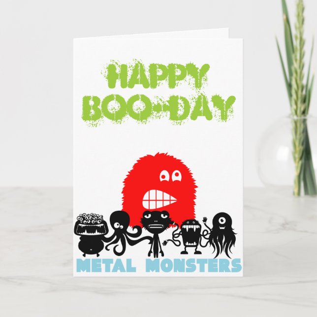 Cartão Rock=Life 'Metal Monsters - Happy Boo-day' Card (Frente)