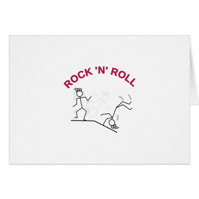 Cartão Rock 'N' Roll (Frente Horizontal)