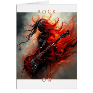 Cartão Rock On Fantasy AI Digital Art Print - Custom