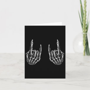 Cartão Rock On Rock Star Skeleton Hands - Concert Bynd Gr