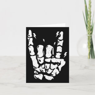 Cartão Rock Skeleton Legal Rocker Halloween Men