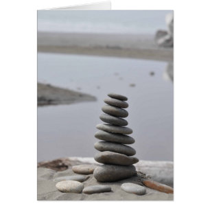 Cartão Rock Stacking ou Cairn