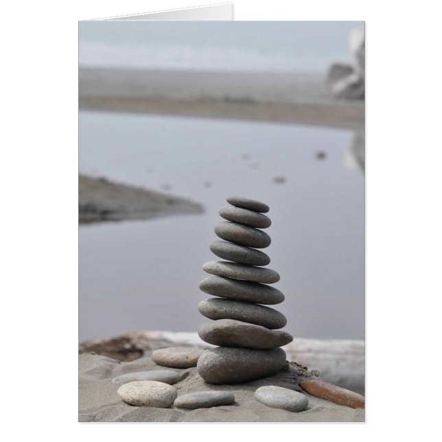 Cartão Rock Stacking ou Cairn (Frente)