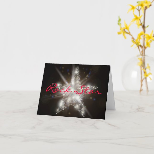 Cartão Rock Star (Flor Amarela)