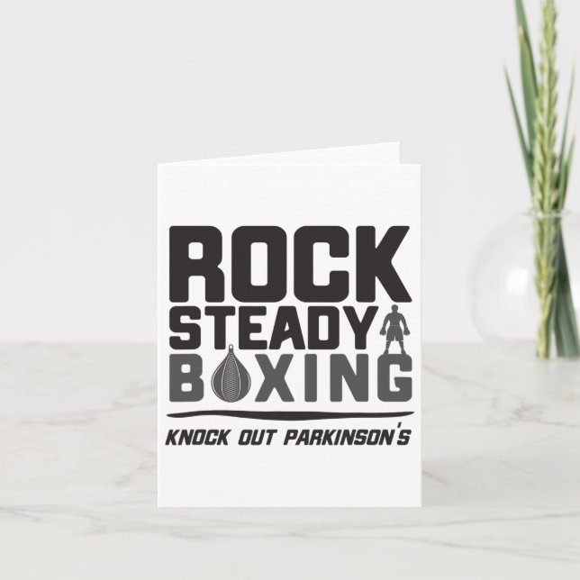 Cartão Rock Steady Boxing para acabar com Parkinson (Frente)