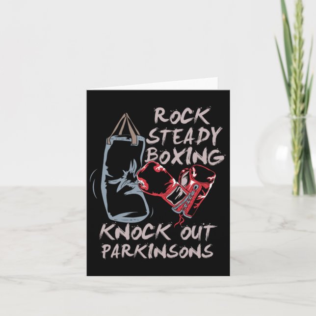 Cartão Rock Steady Boxnock Out Parkinsons (Frente)