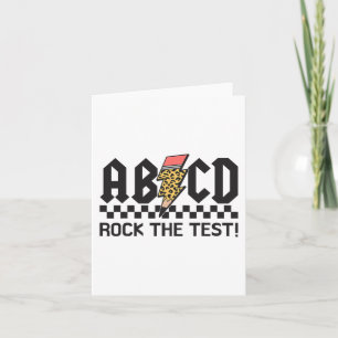 Cartão Rock The Test Abcd Testing Day Professors Meninas