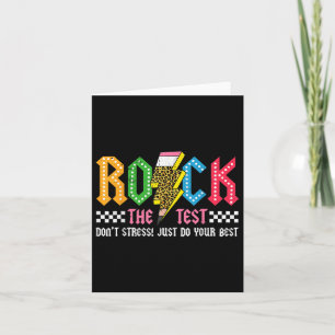 Cartão Rock The Test Day Dont Stress Abcd Alphabe
