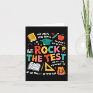 Cartão Rock The Test Funny Day Professora Do Dia De Teste