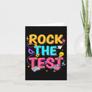 Cartão Rock The Test Motivational Testing Day For Teacher