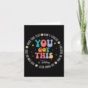 Cartão Rock The Test Teacher Testing Day Motivational Tes