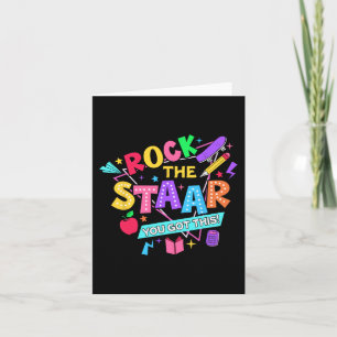 Cartão Rock The Test You Have This Test Day Teachers Stud