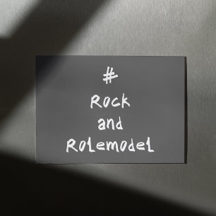 Cartão #RockandRolemodel - Branco.